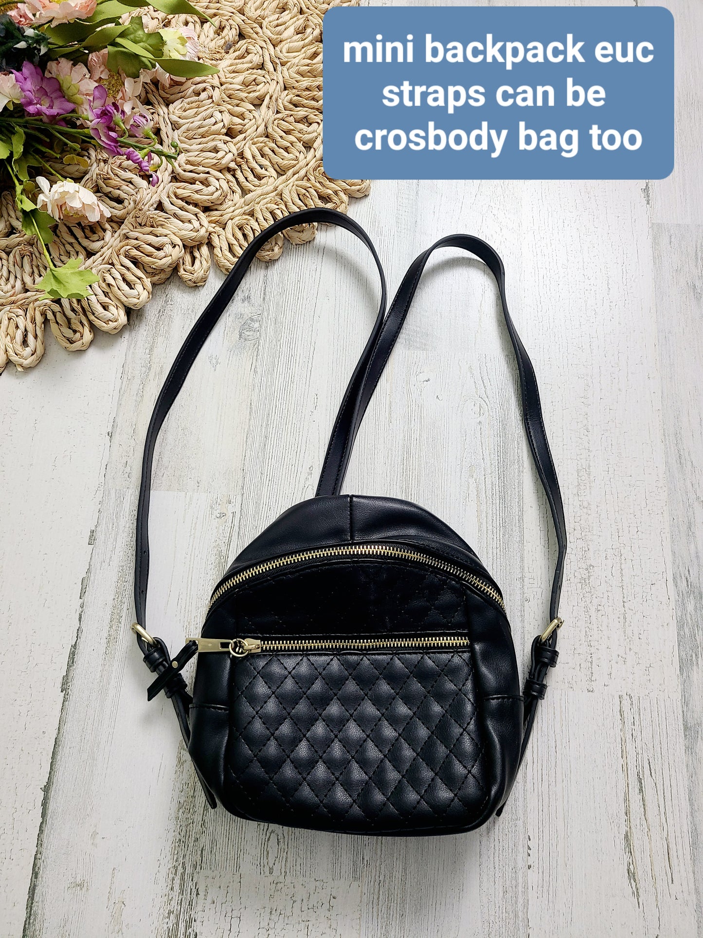 mini backpack adjustable strap as crossbody