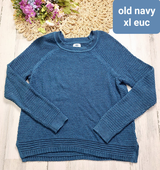 old navy blue knit sweater