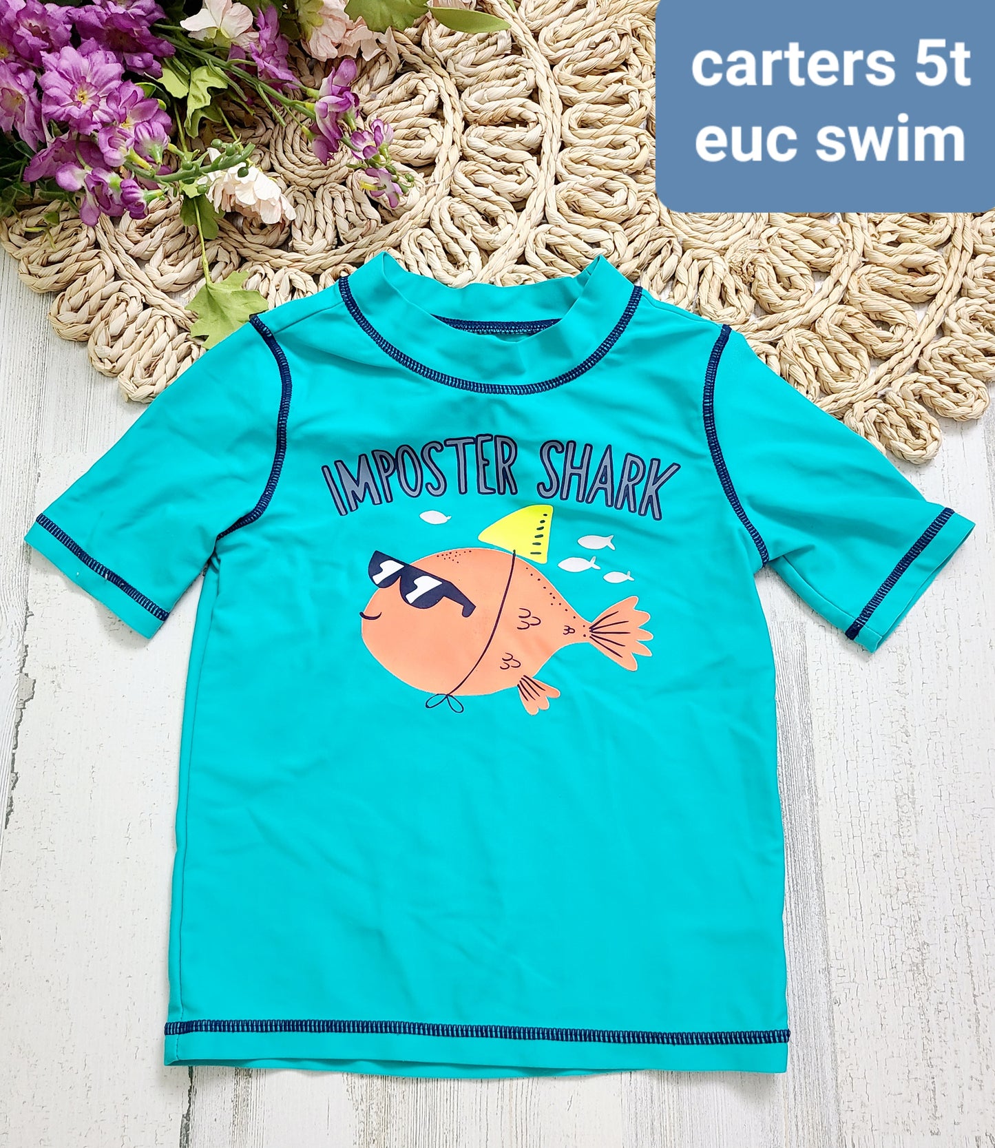 imposter shark swim top