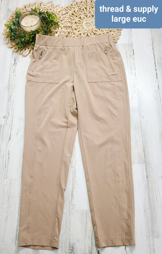 khaki thread&supply pants large