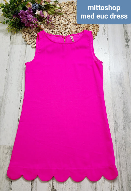 mittoshop scallop dress pink