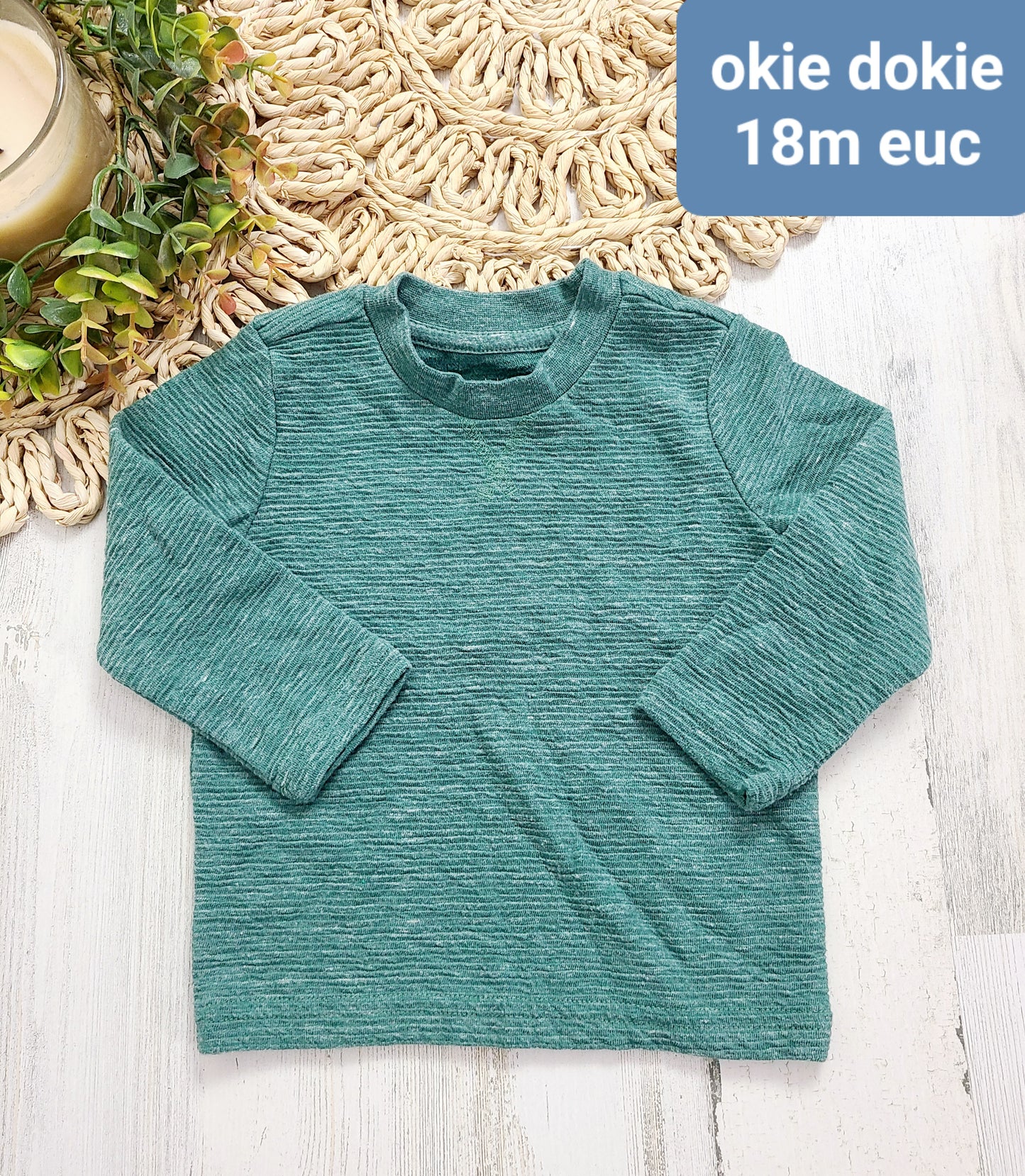 okie dokie striped long sleeve 18m