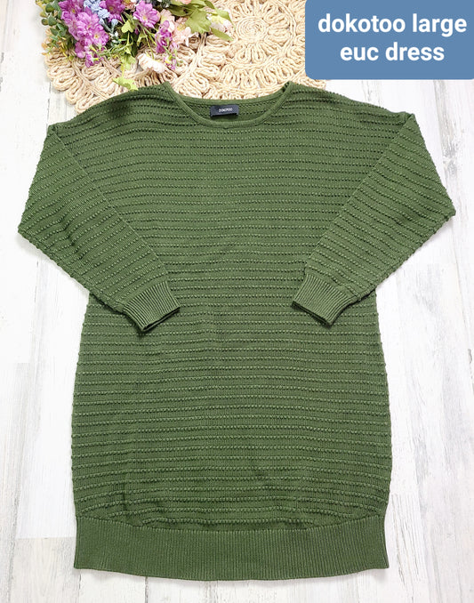 green sweater dress dokotoo
