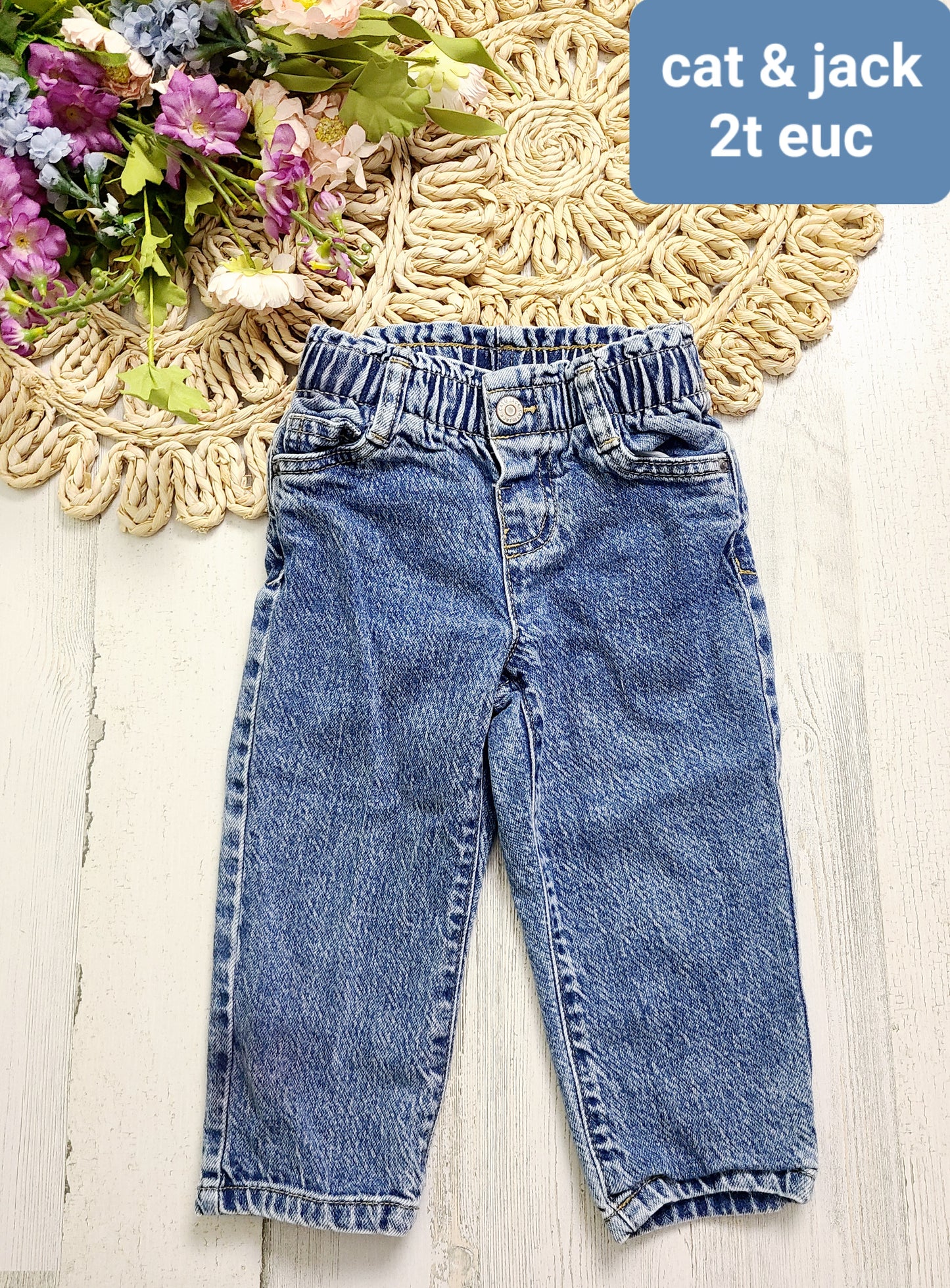 elastic jeans cat&jack 2t