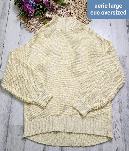 yellow sweater oversized aerie