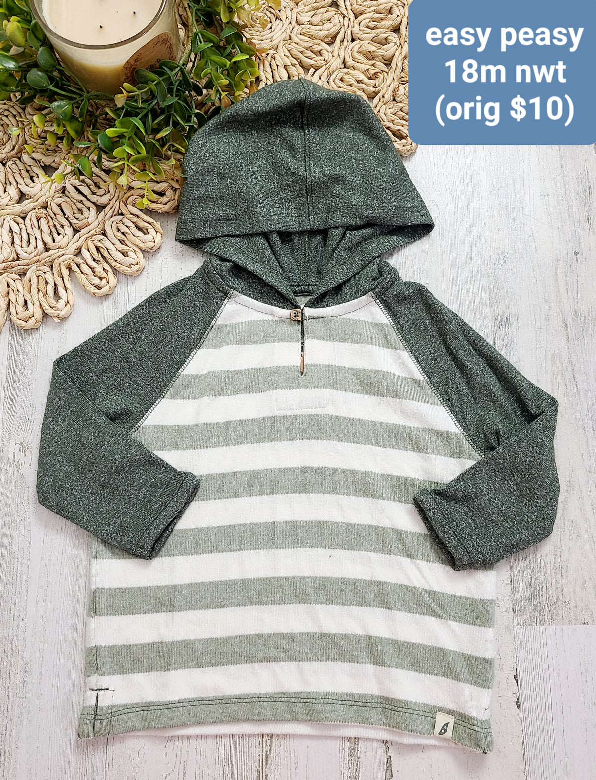 green hood stripe easy peasy new