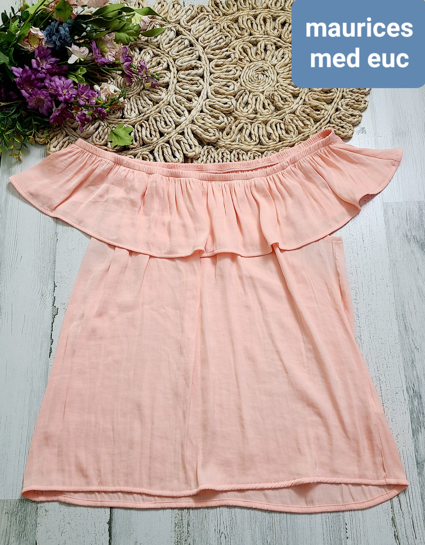 maurices off sholder ruffle tank