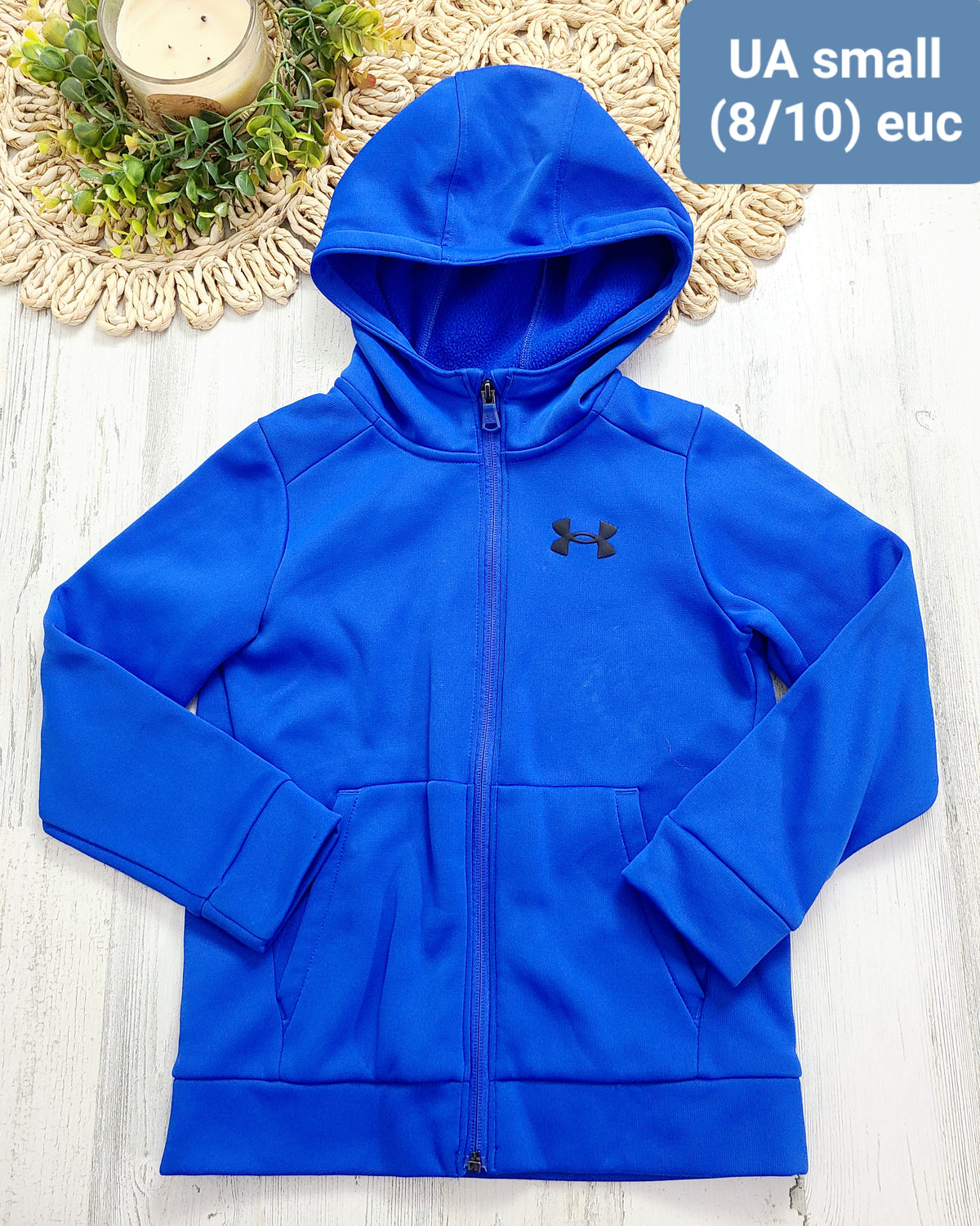 blue zip down hoodie ua