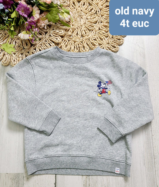 mickey crewneck old navy 4t