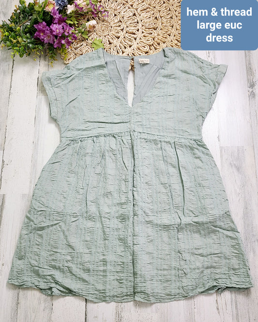 hem & thread sage green dress