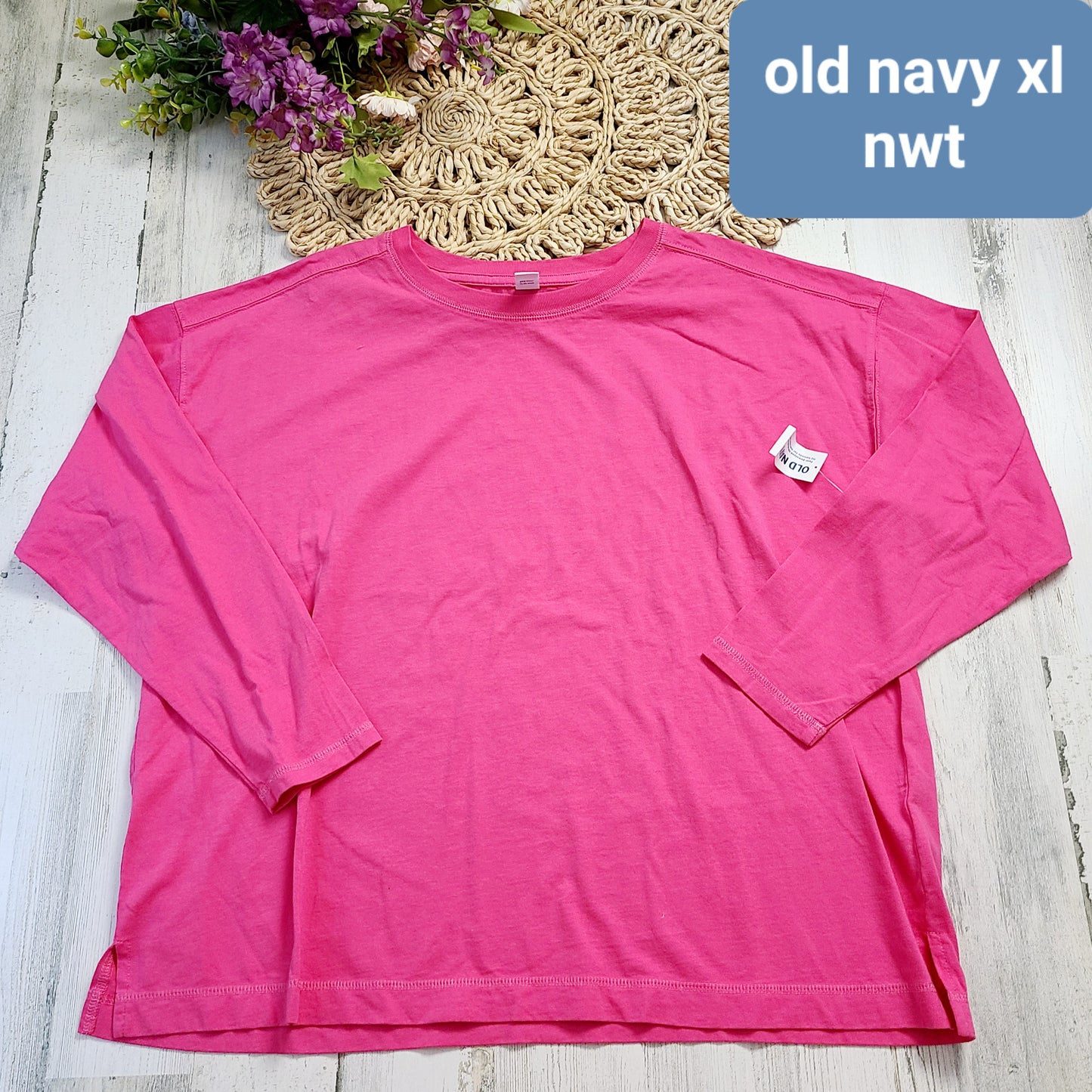 new old navy pink long sleeve