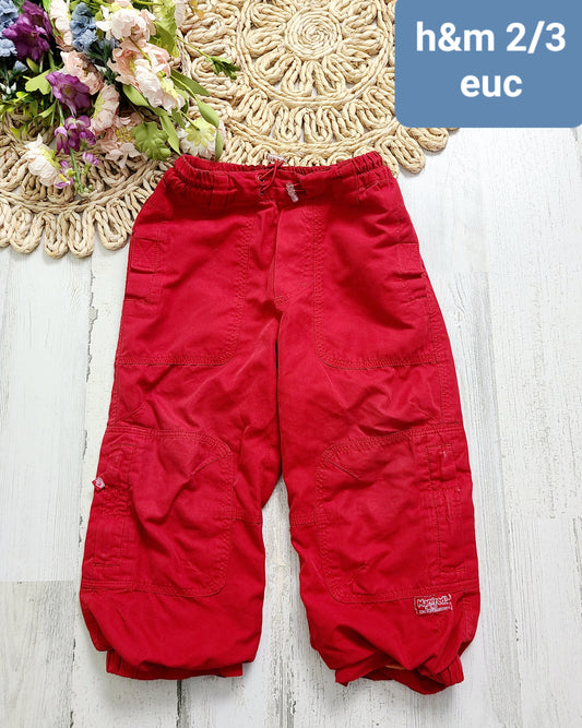 h&m red pants
