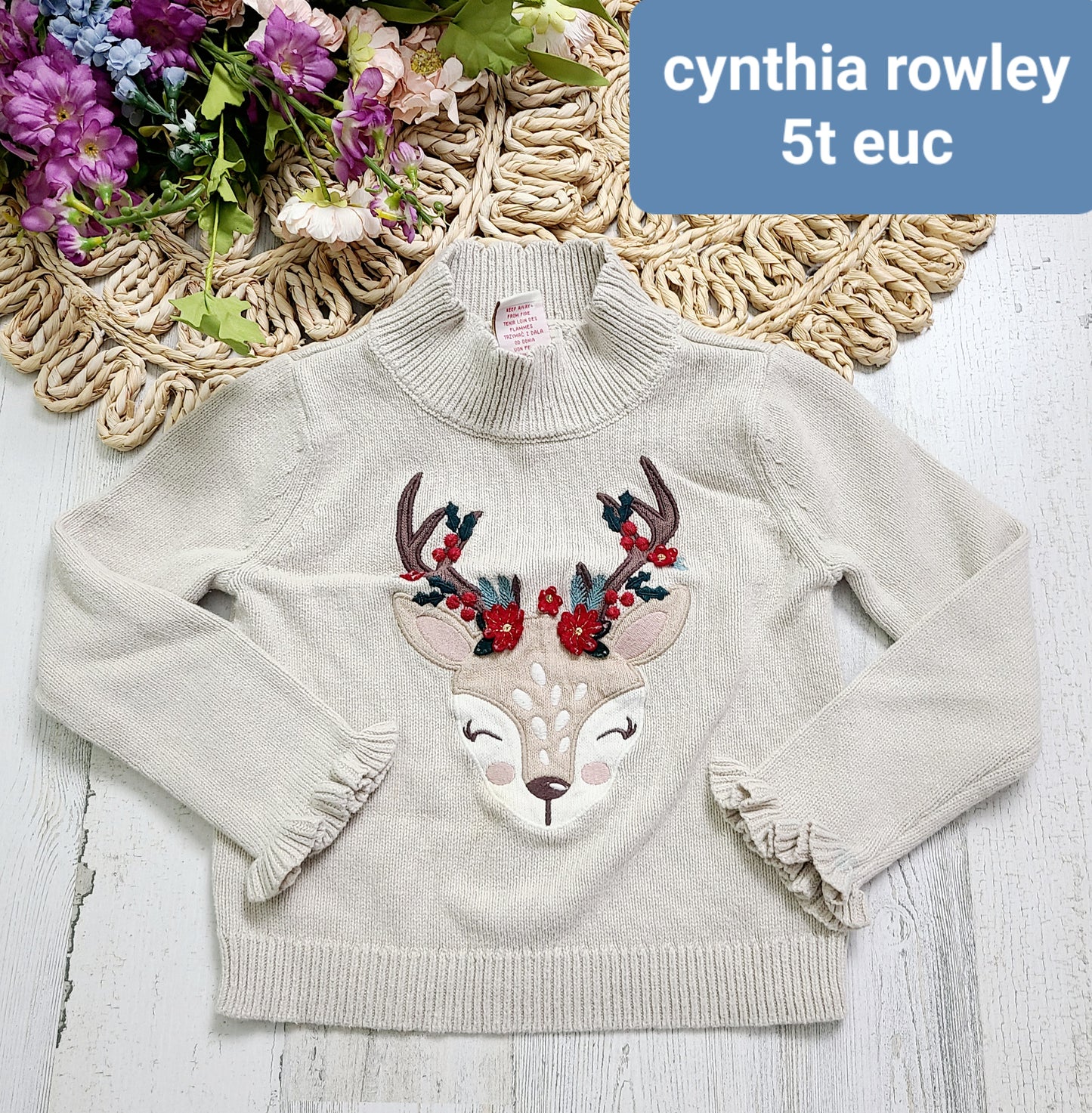 deer sweater cynthia rowley