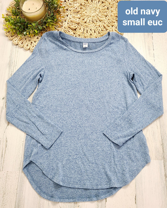 blue soft long sleeve old navy