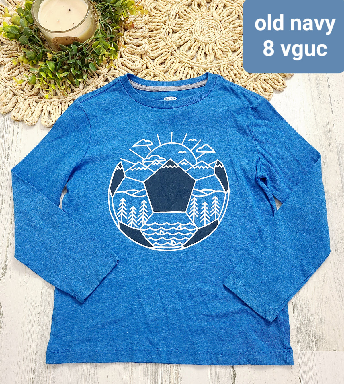 old navy soccer long sleeve blue