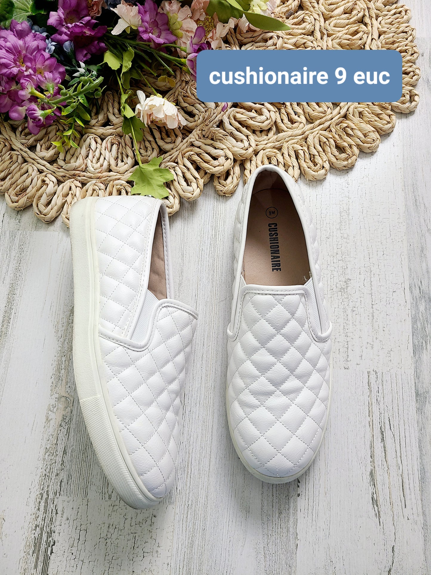 cushionaire white quilted