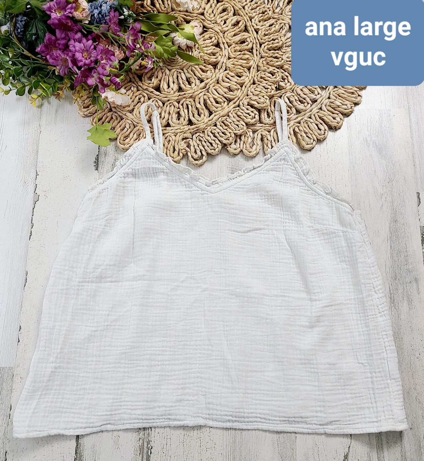ana gauze tank white