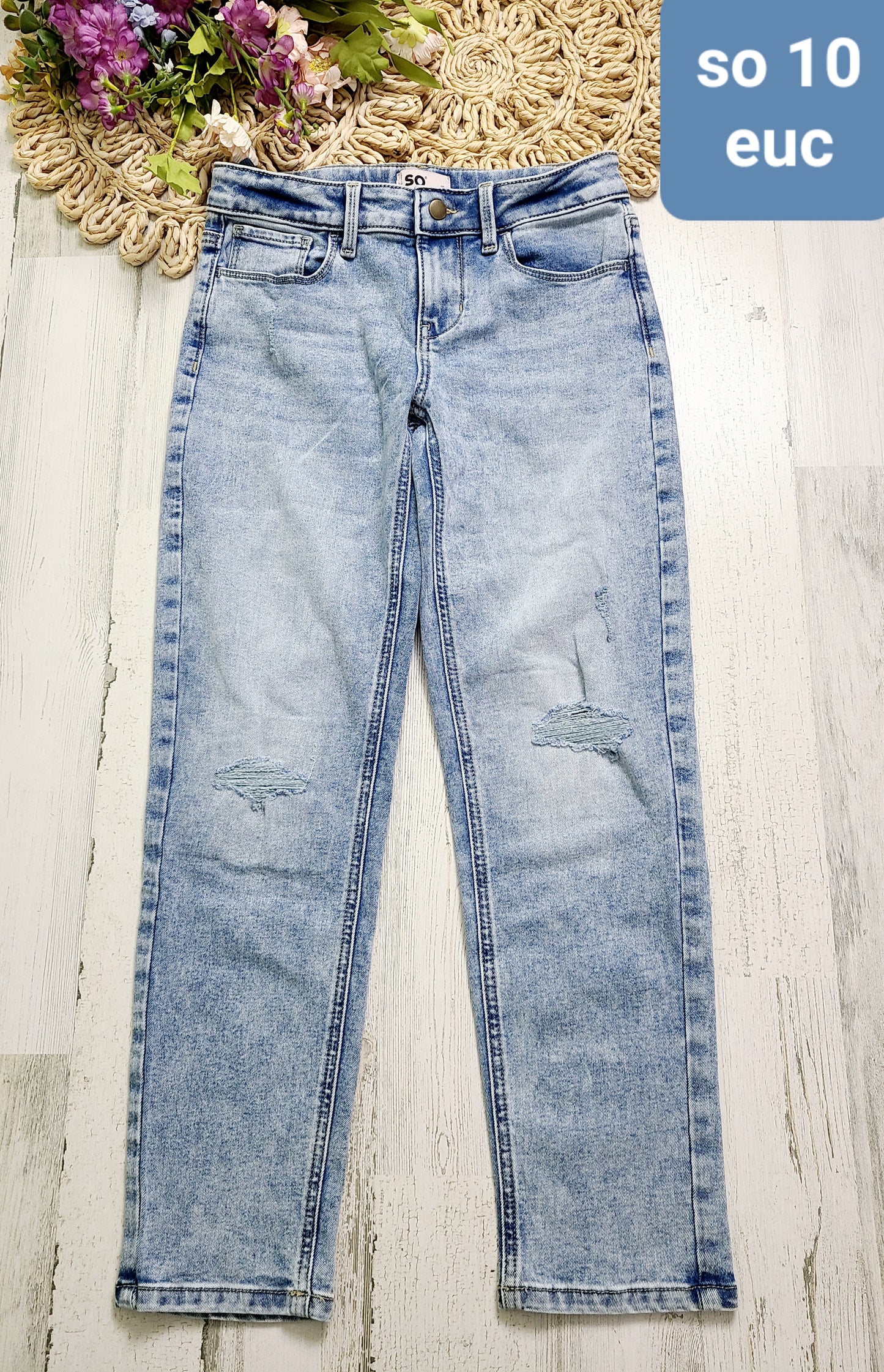 so light distressed jeans