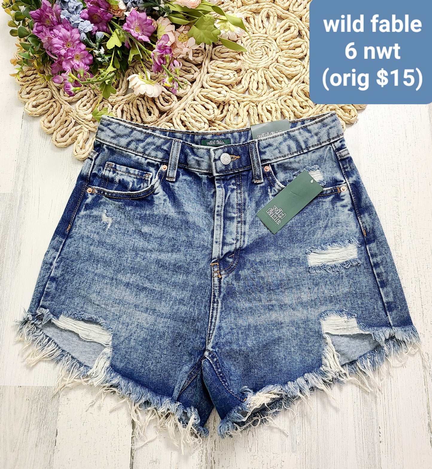 new wild fable distressed shorts