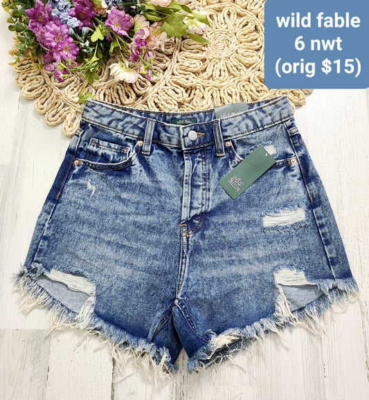 new wild fable distressed shorts