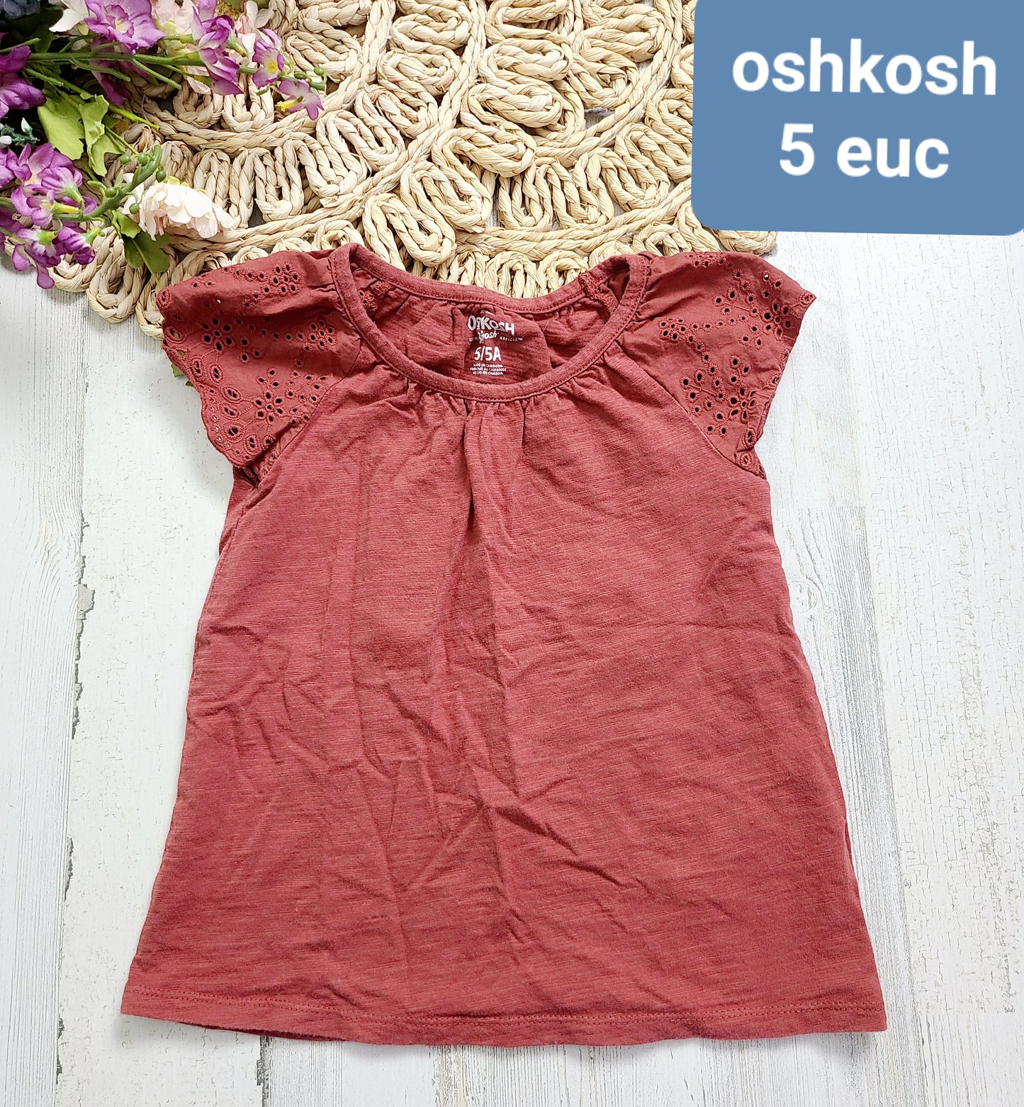 oshkosh eyelet rust top