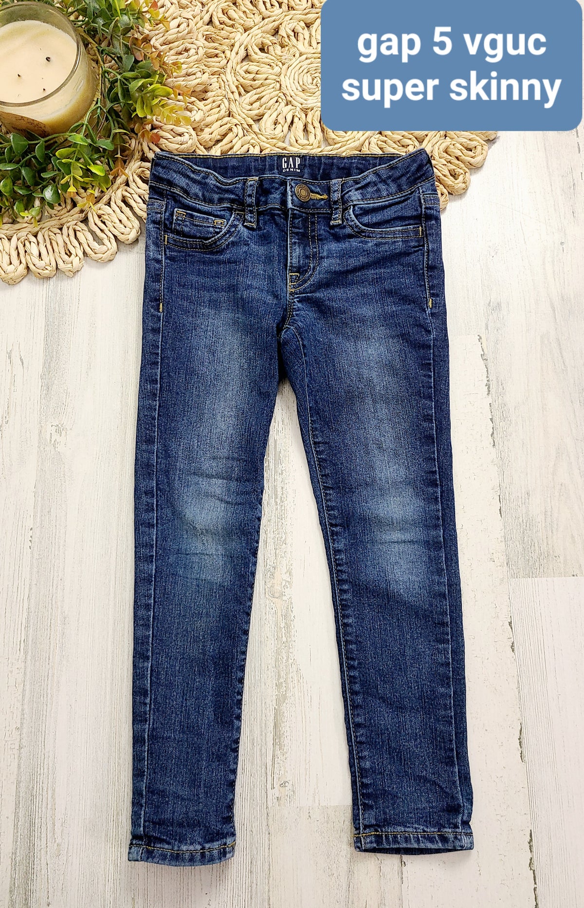 dark wash super skinny jean gap