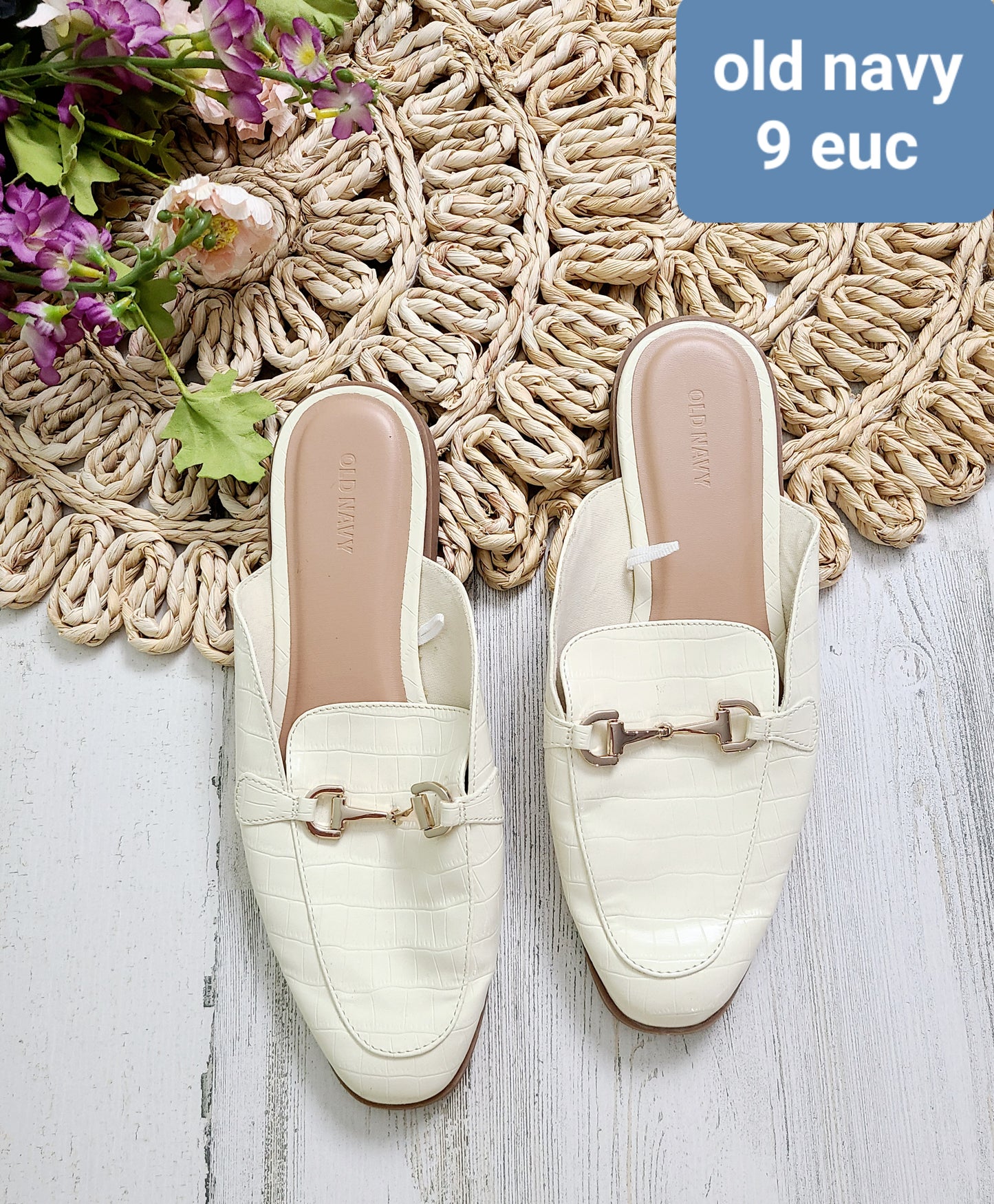 old navy ivory mules