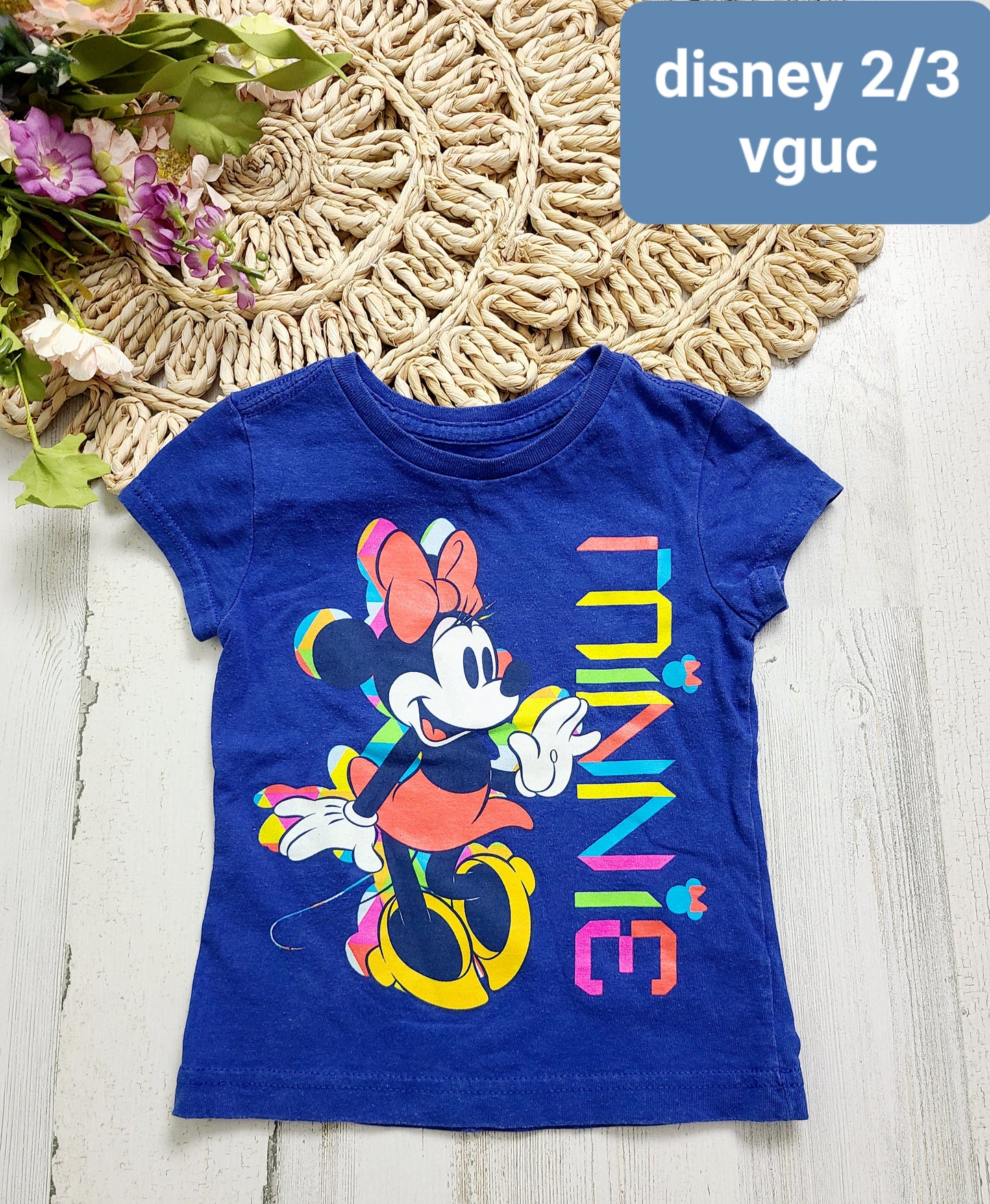 minnie blue colorful tee