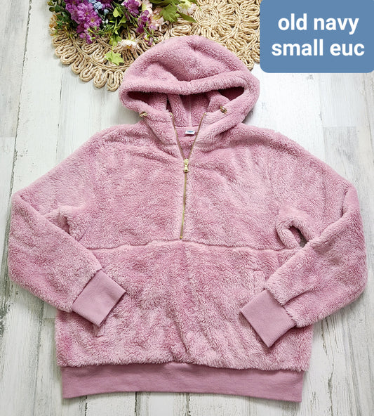 soft pink old navy fleece pullover