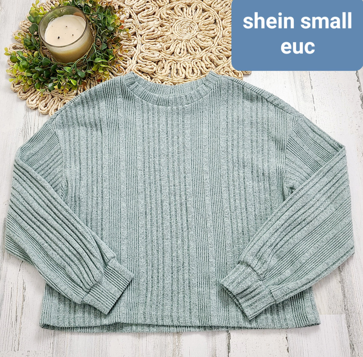 soft shein long sleeve ribbed