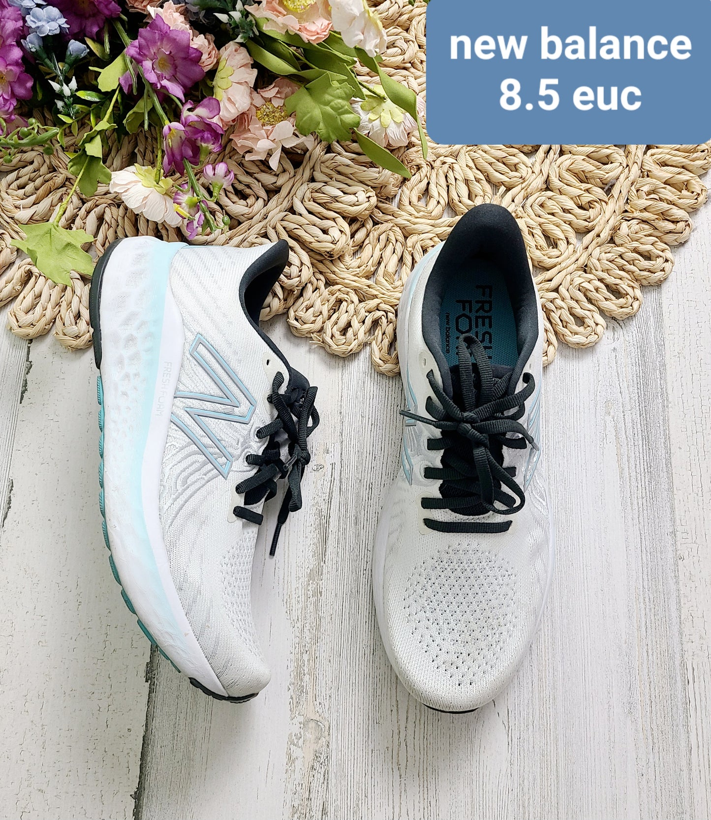 white and baby blue new balance