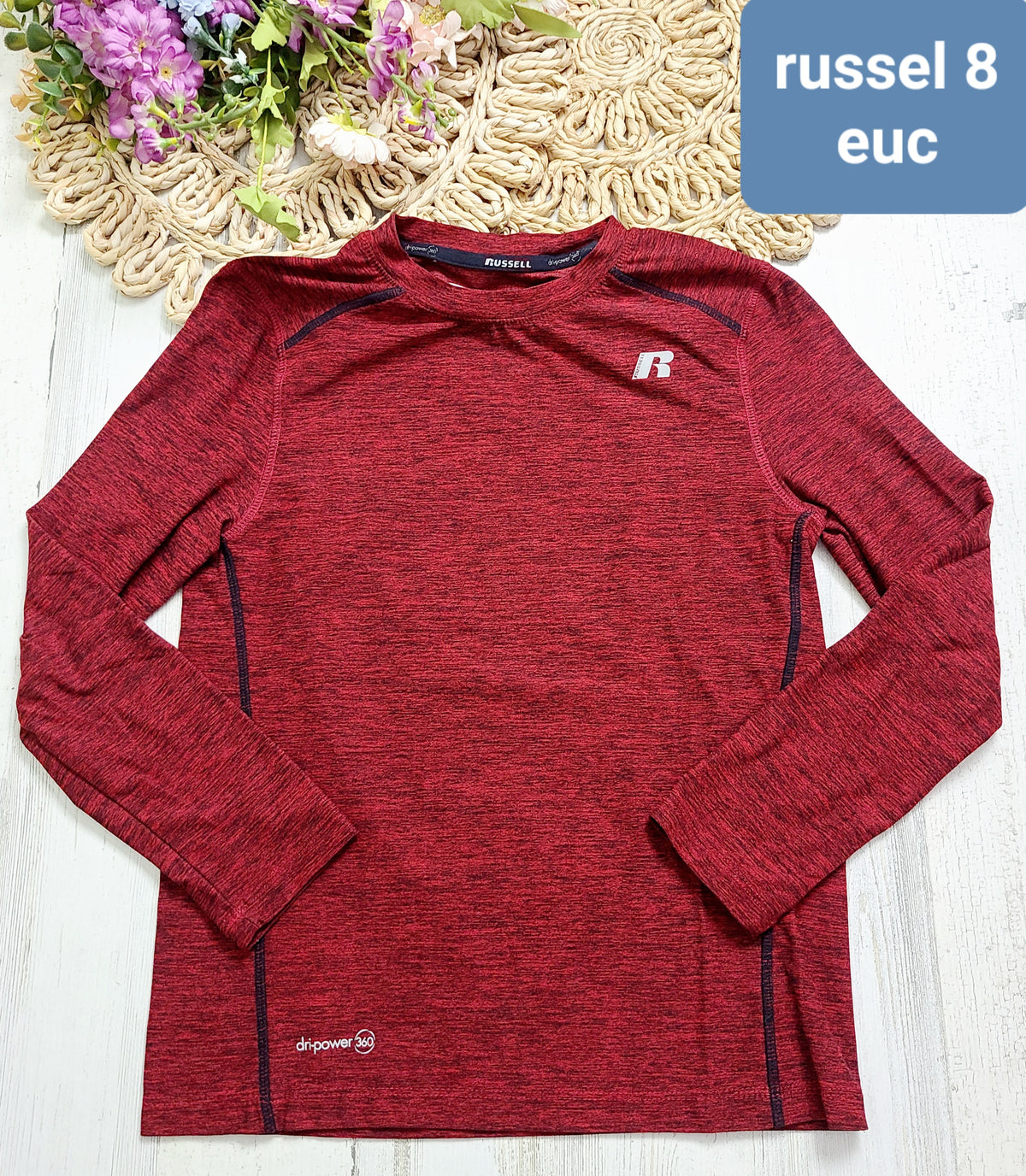 russel red long sleeve boys