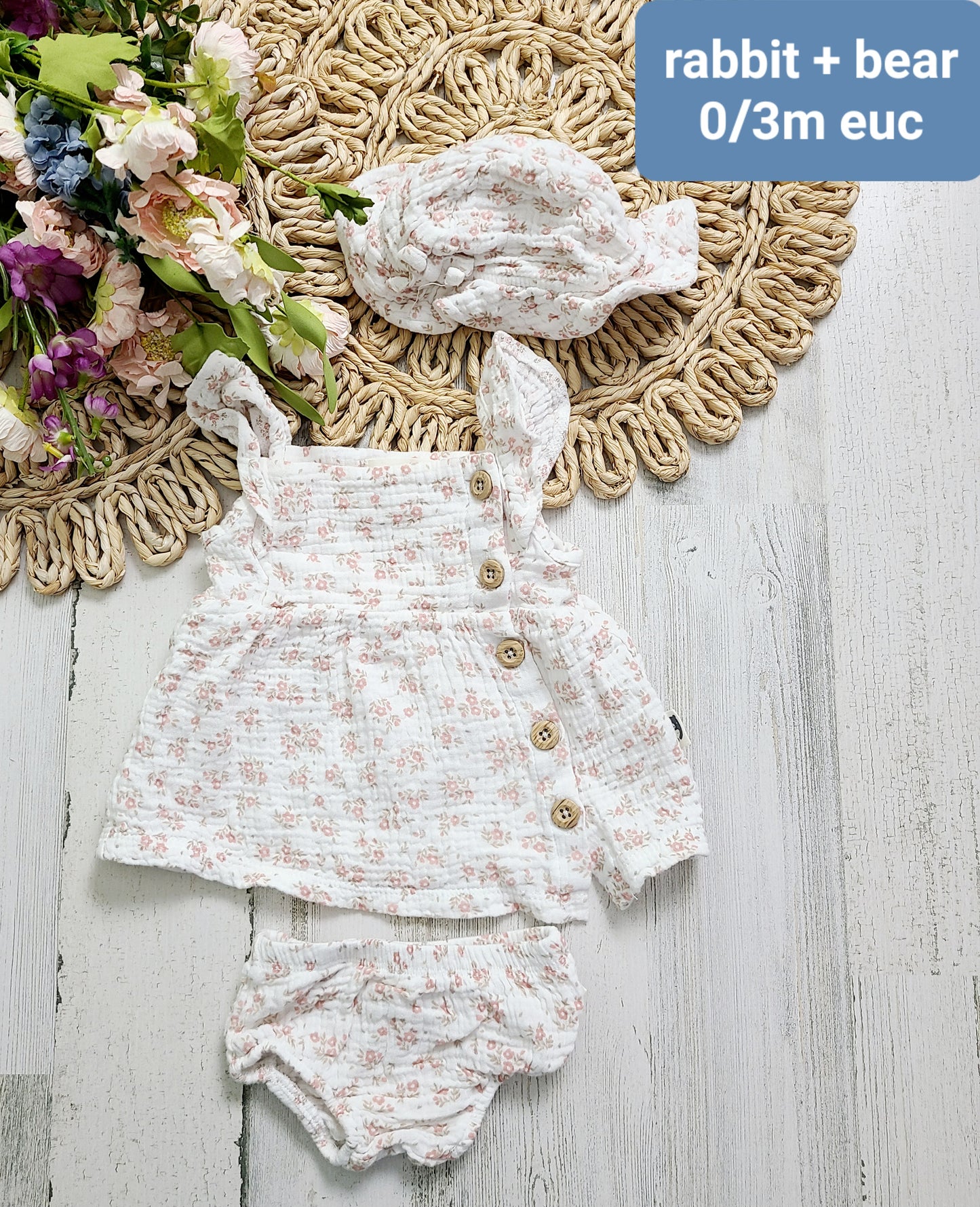gauze outfit rabbit&bear