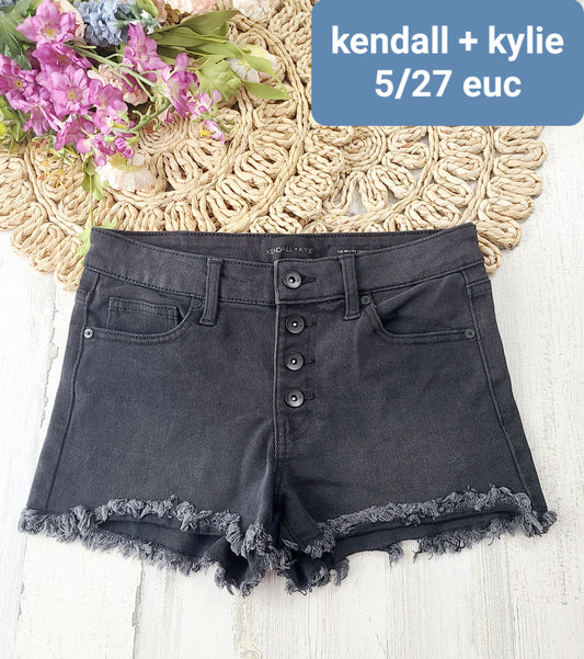 kendall+kylie charcoal gray shorts