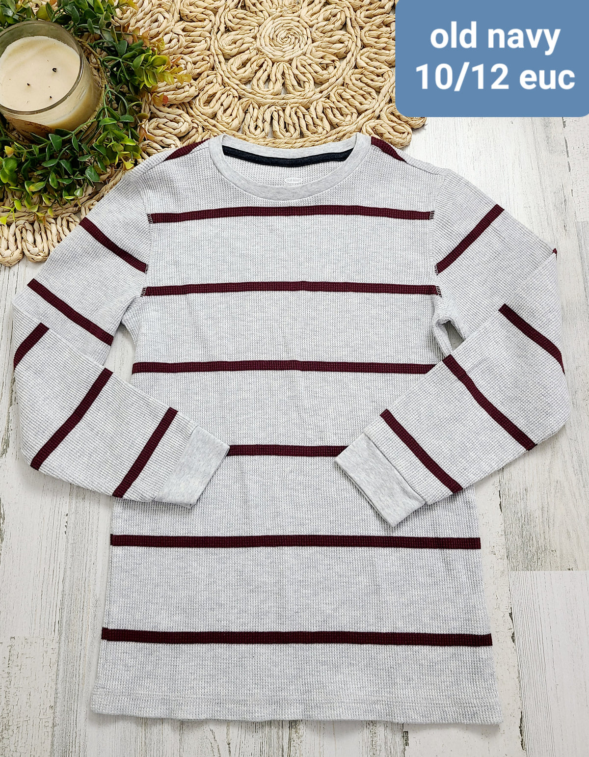 gray with burgundy stripes old navy