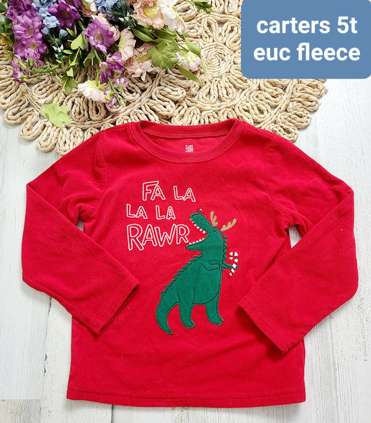 christmas dino fleece