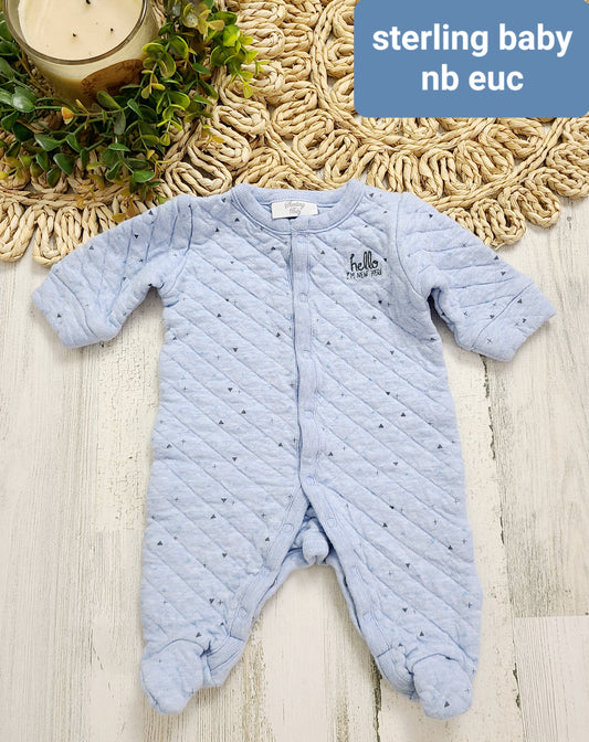 quilted baby blue sterling baby