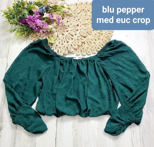 blu pepper crop long sleeve