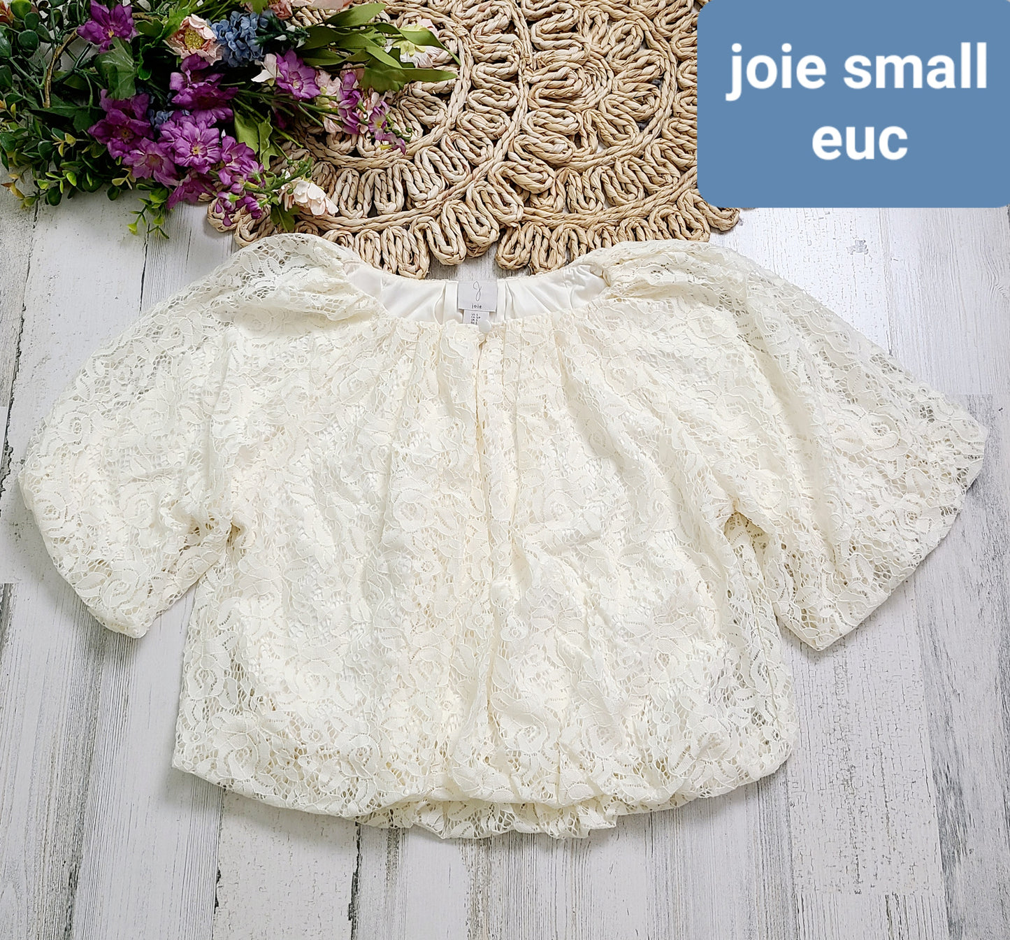 joie lace ivory top