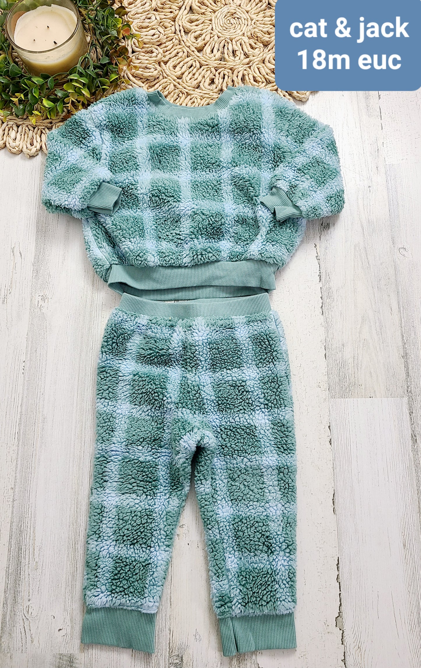 fleece windowpane outfit boys