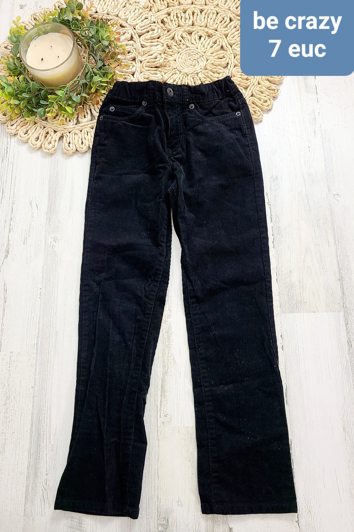 be crazy corduroy black pants