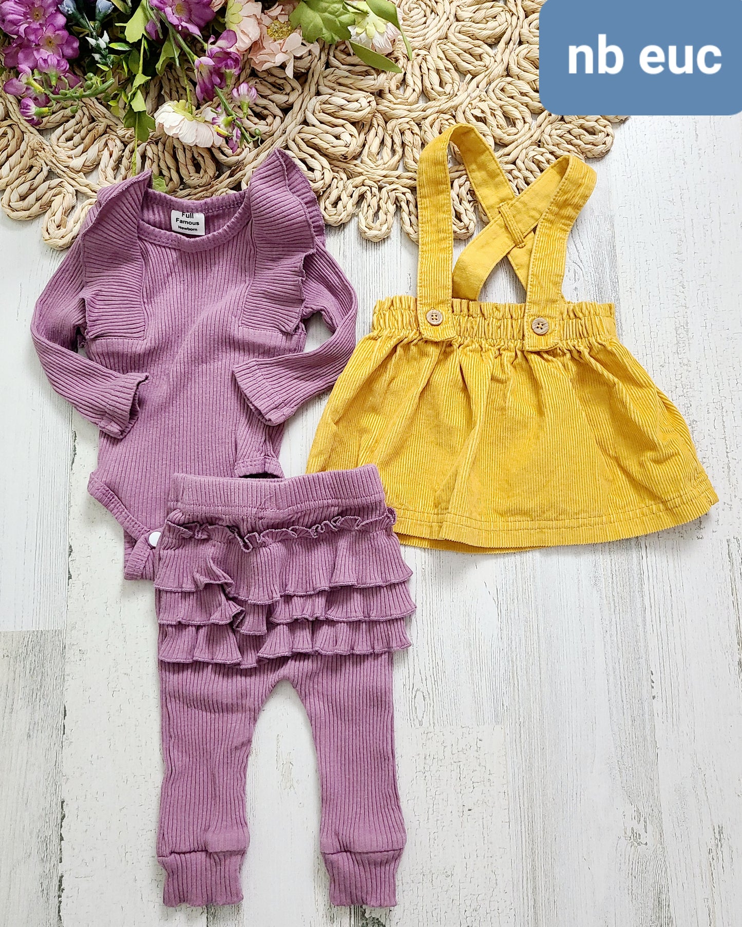 newborn outfit and skirt