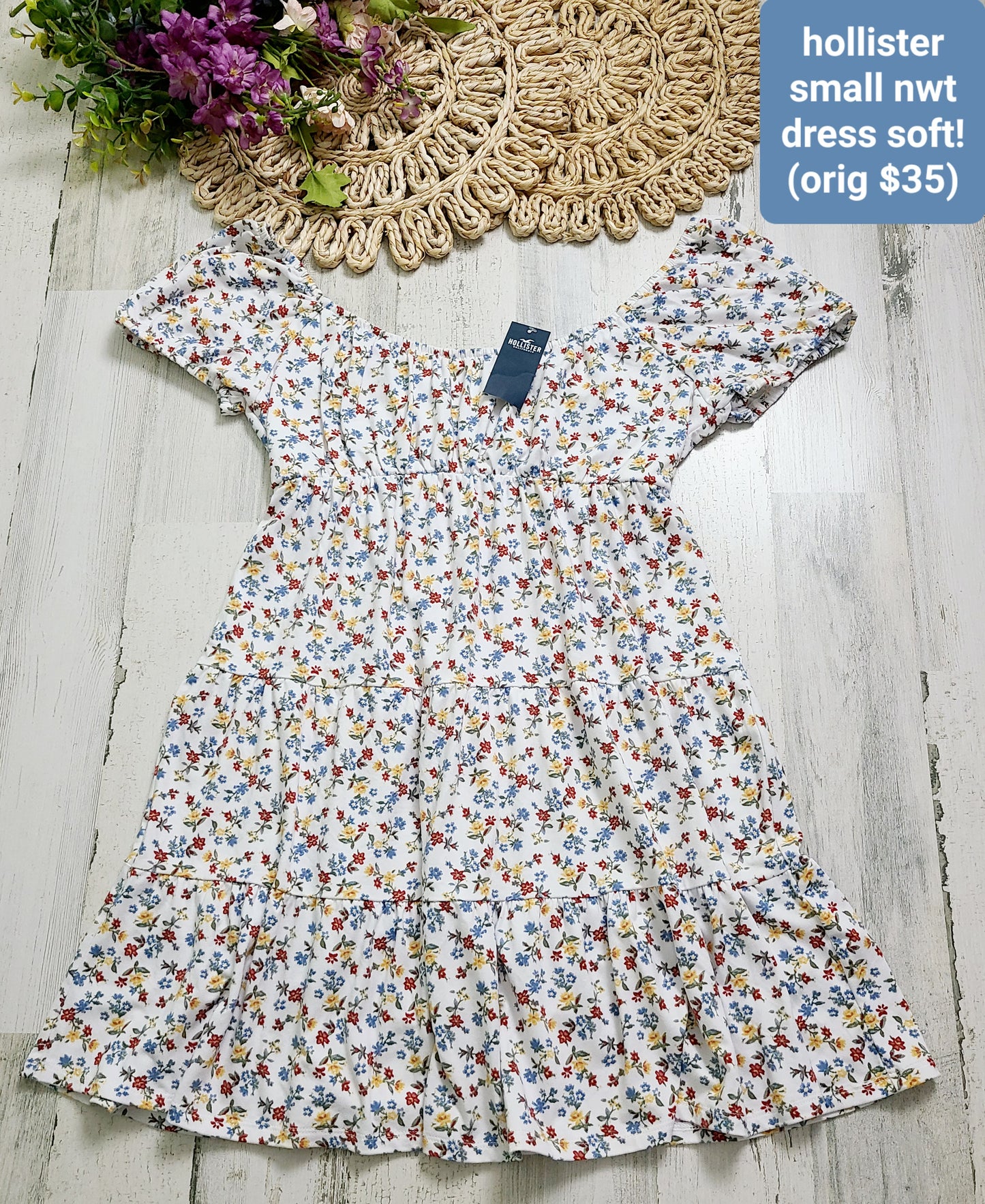 new hollister peasant dress