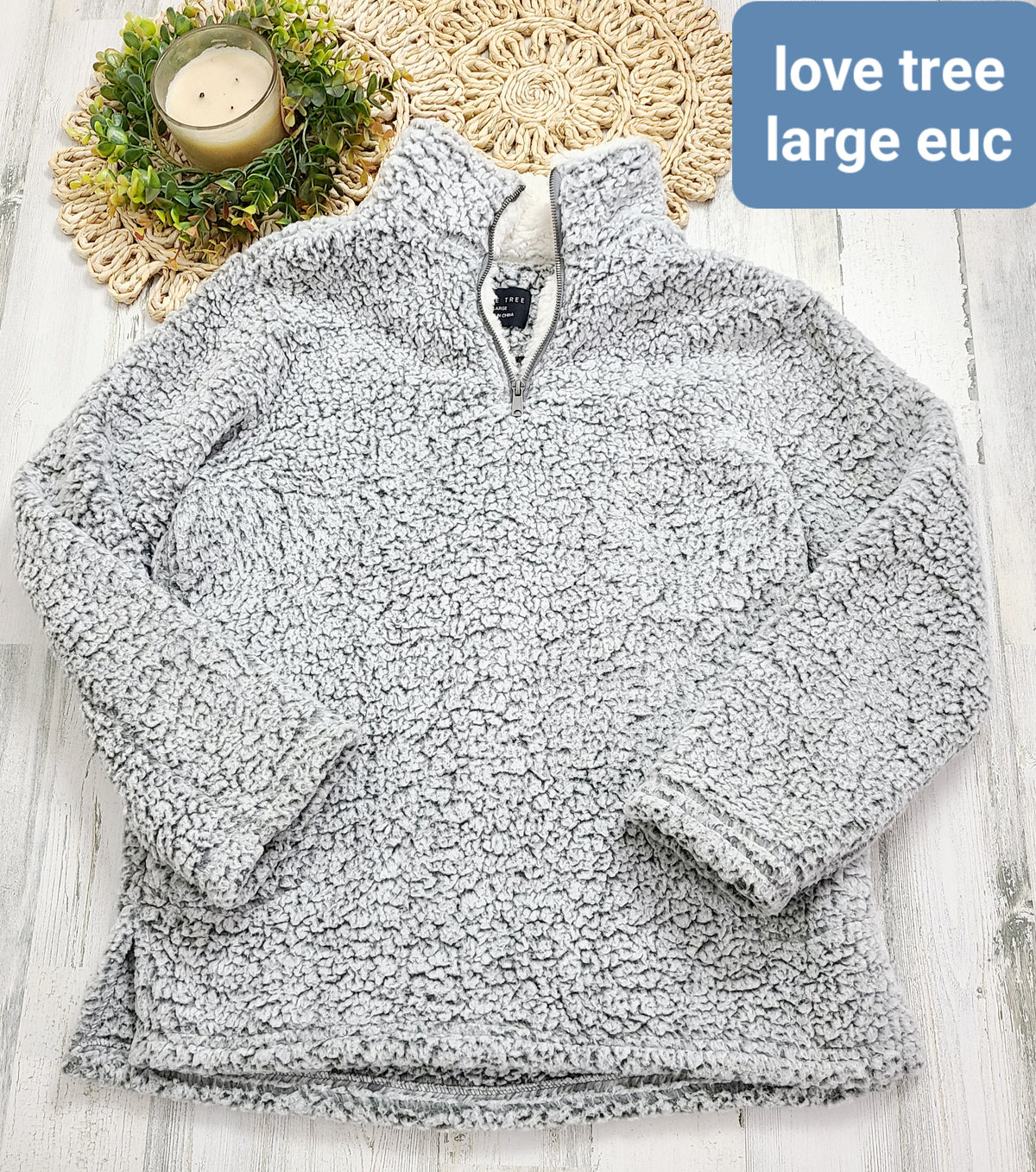 sherpa love tree fleece