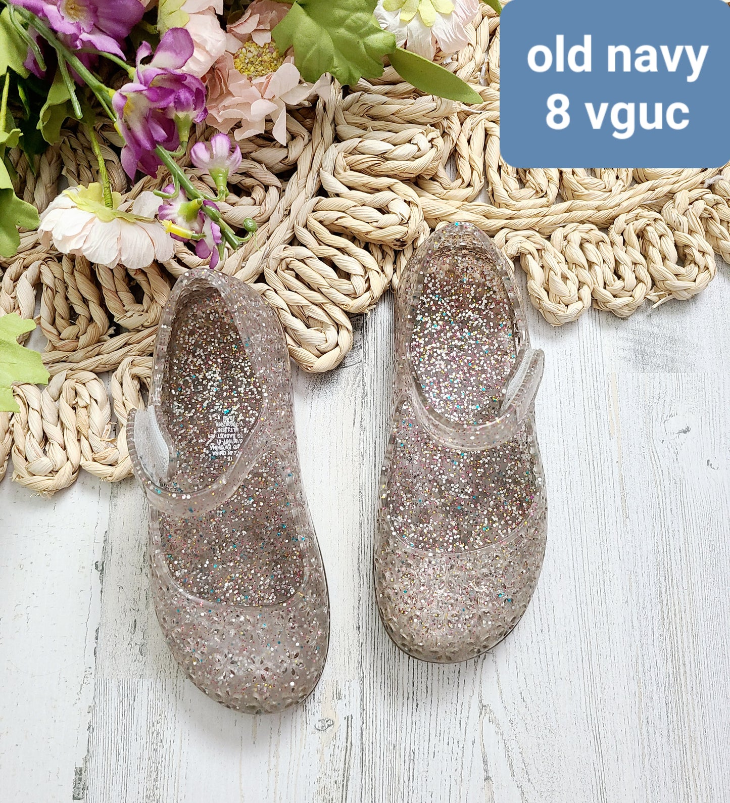 gold jelly shoes old navy