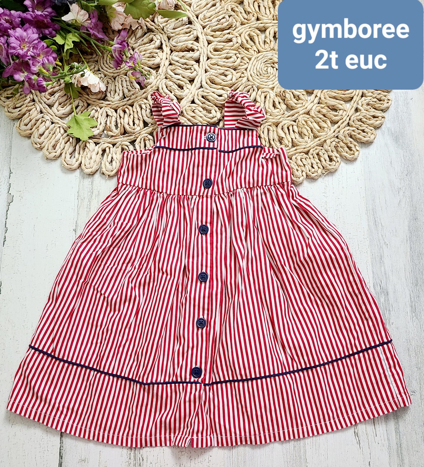gymboree red white stripe dress