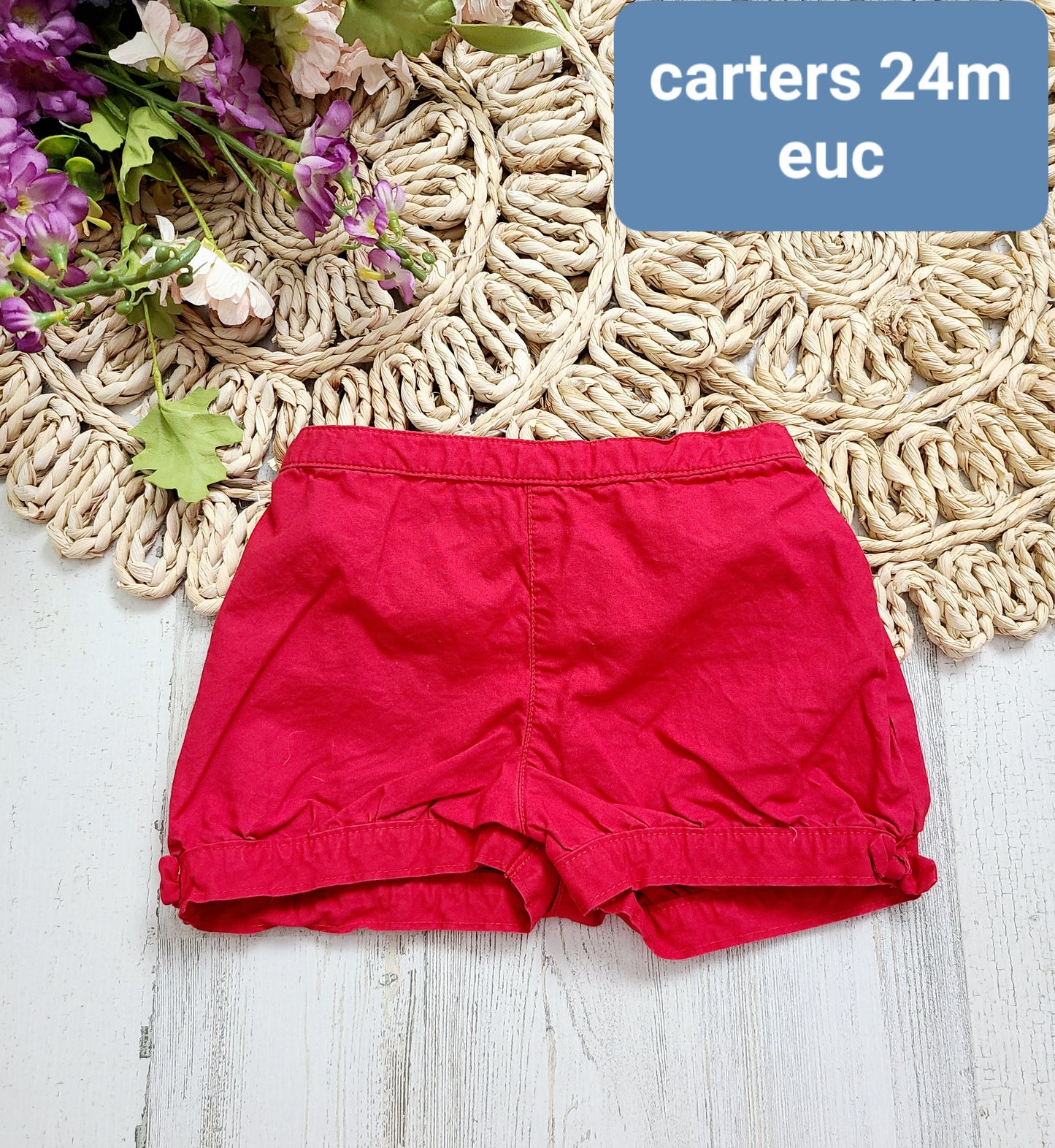 carters red shorts 24m girls