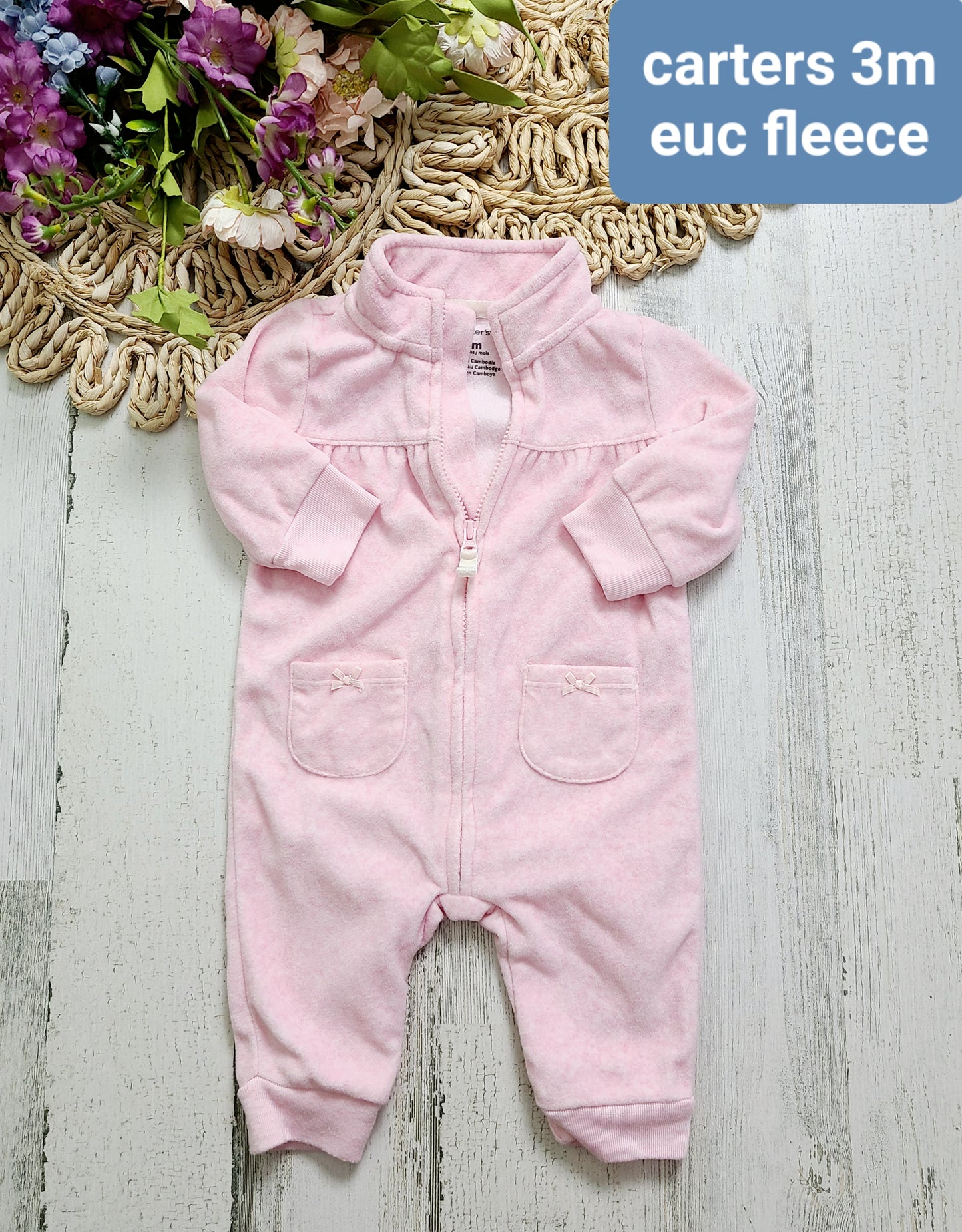 fleece jumpsuit zip carters