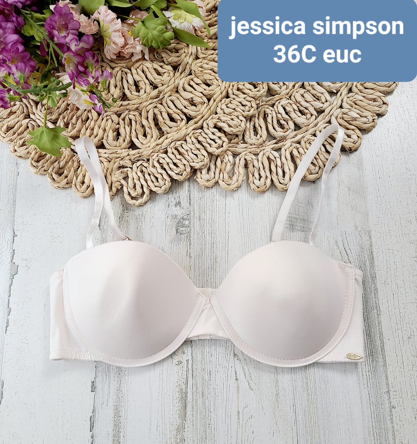 jessica simpson white bra