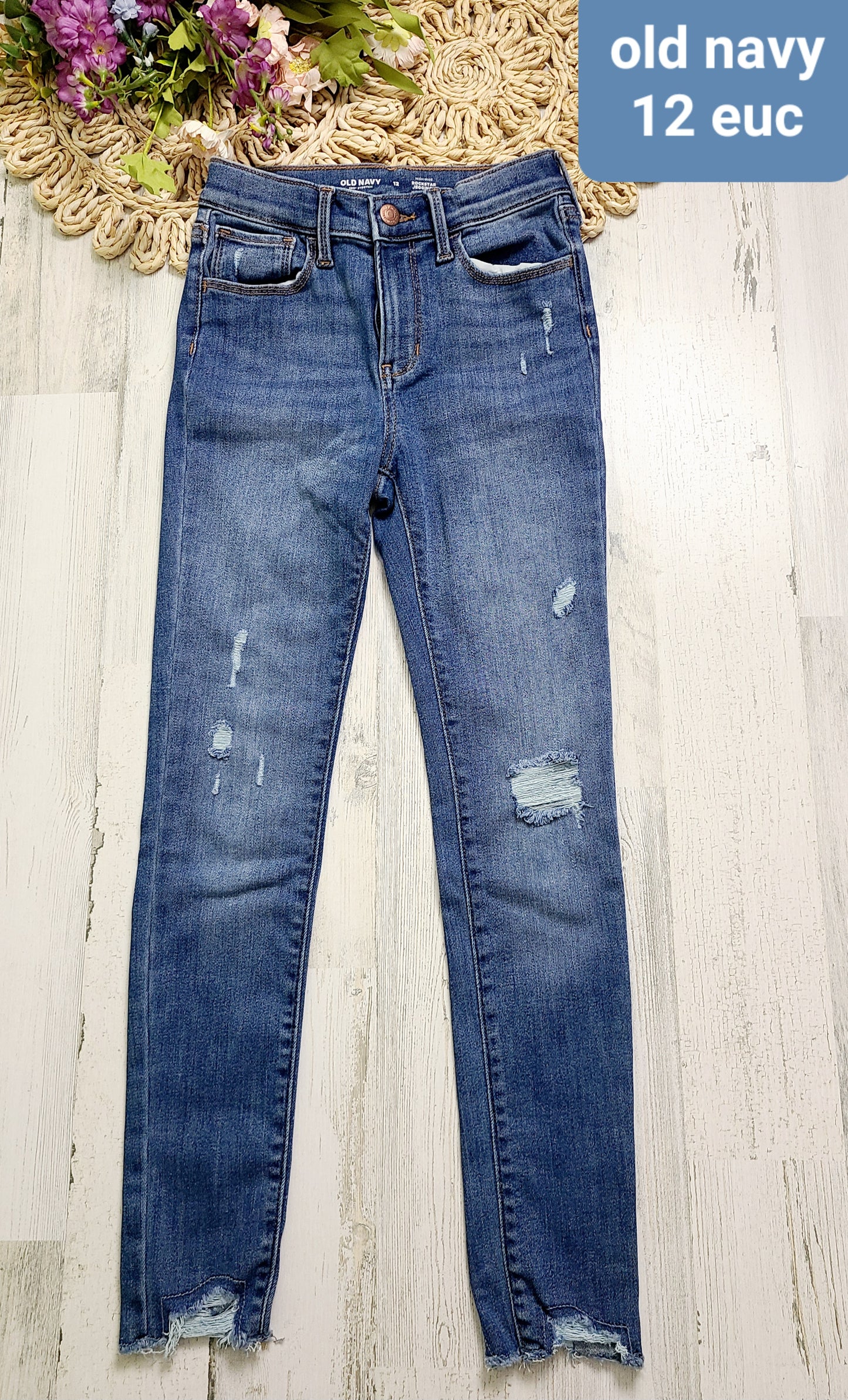 skinny distressed jeans old navy 12y